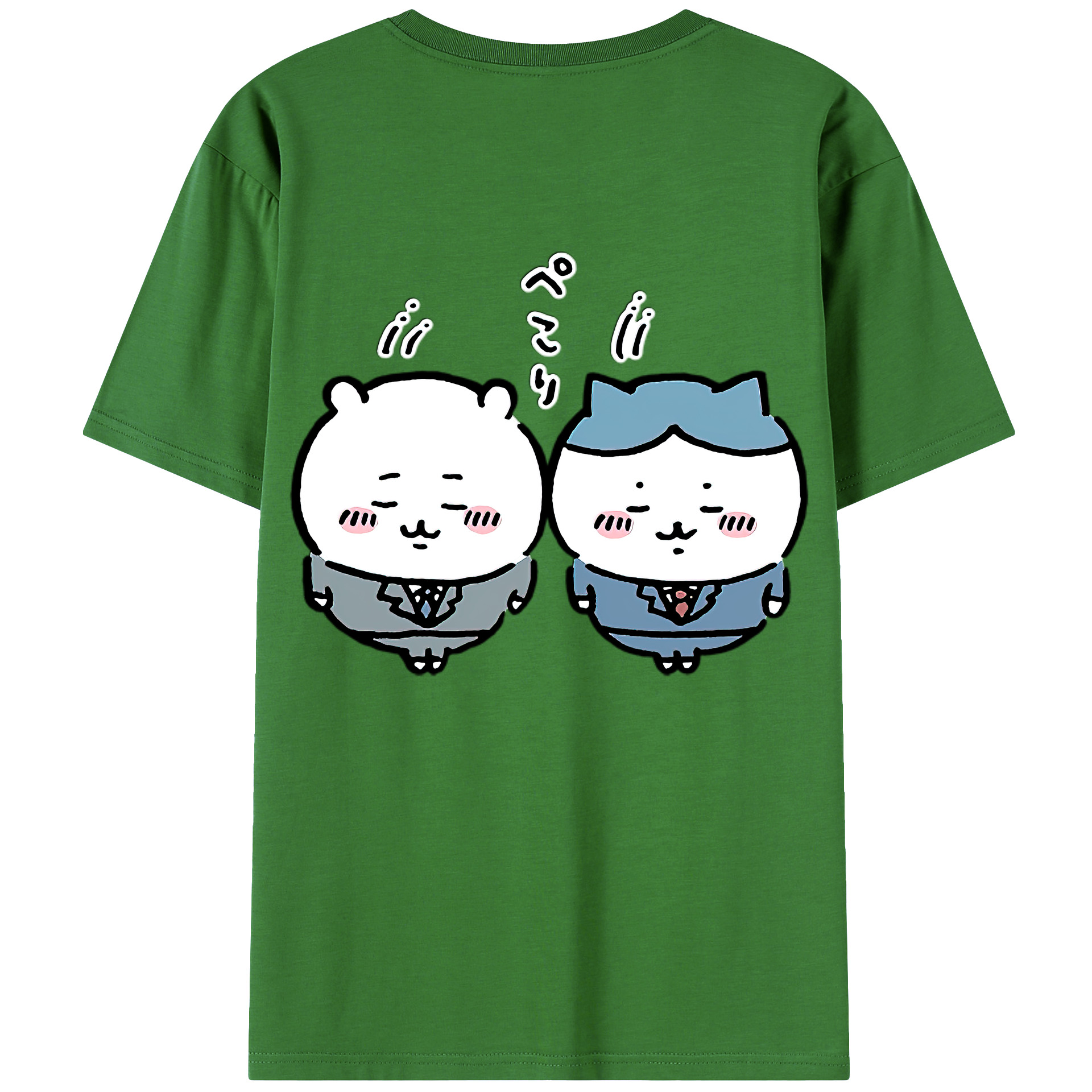 （画像用） ちいかわ ハチワレ Chii-kawa hachiware レディース半袖Tシャツ(バックプリント)